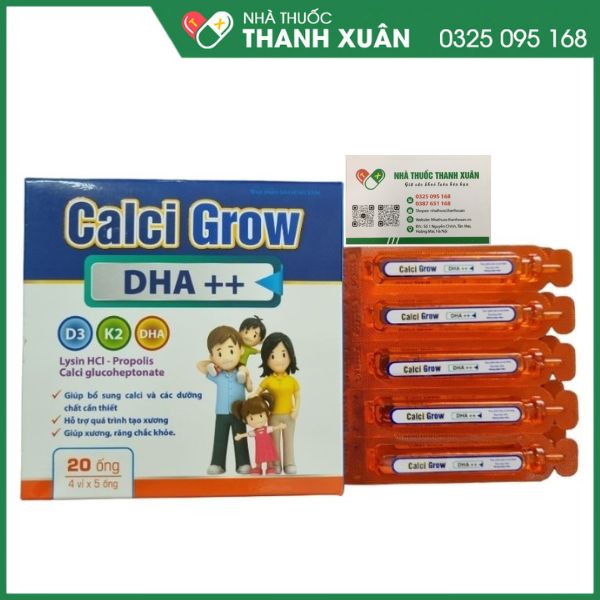 Calci Grow DHA ++ - Giúp bổ sung calci và các dưỡng chất cần thiết